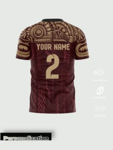 1pc Customized Mexican Style Sweatshirt - Bold Eagle & Traditional Pattern, Lightweight Sports Sweatshirt, Can Add Name/Number Personalized, 2026 Football Project, Training Customized Men's Sweatshirt, Valentine's Day Gift - Red - View 3