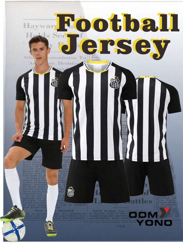 ODMYONO 2025 New Men & Women Football/Soccer Jersey Set, Including Training & Match Jerseys And Shorts, Breathable, Quick-Dry, Moisture-Wicking, Made Of High-Elastic Polyester Fiber, 3D Mesh Patchwork, Professional Team Training & Match Uniforms