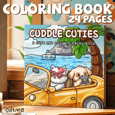 GDTME 这是一本24页的柔软可爱的涂色书，设计温暖而大胆，是放松身心、缓解压力的理想之选。无论是作为返校文具礼物，还是作为情人节、复活节、国际妇女节的礼物送给家人和朋友，都是绝佳的选择。它还可以用作办公用品或房间装饰品。