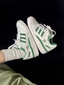 Adidas Originals Forum Sneakers, Lightweight, Retro, Non-Slip, Durable, Casual, And Versatile, Unisex Style. - White Green - View 1