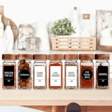 24 Spice Containers With Funnel, Plastic Spice Bottles, Spice Jars With Labels, Spice Containers For Spice Racks, Drawers And Cabinets Spice Jars For Spice, Herbs And Seasoning Powders, Indoor/Outdoor Use - BBQ Accessories, Camping Essentials, Outdoor Wedding Party Birthday Christmas Gifts Bamboo/Wood/Glass Spice Jar Set Collapsible Funnel, Spice Storage Bottle, Christmas Party Supplies, Family Dinner - Trong sáng - Xem 7