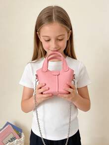 Girls' Fashion Handbag, New Simple Small Bag, PU Leather Personalized Small Bag, Holiday Gift, Crossbody Bag - Multicolor - View 5