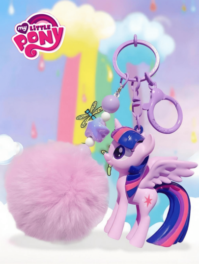 MY LITTLE PONY 1pc Cute Pendant Keychain, Cute Doll Bag Pendant Small Gift, Cartoon Small Gift, Car Keychain Decoration Small Gift, 6 Patterns To Choose From, Single Piece Decoration Keychain, Suitable For Birthday Celebrations Gifts, Decorations, Home Decor