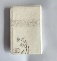 Biblia Rvr1960 Boda Simi Piel Blanco Y Plata Compacta Letra 8 Puntos - Libro único - Ver 8