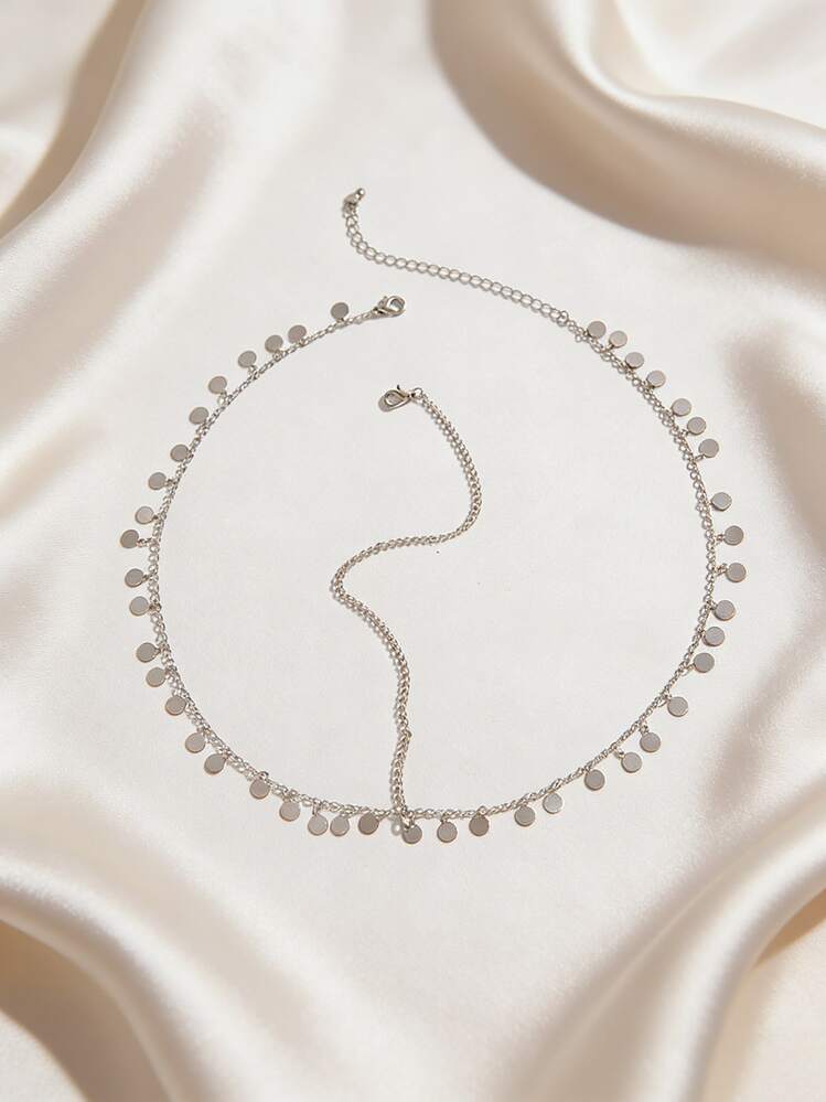 سلسلة من سبائك الفضة على الطراز البوهيمي الأنيق مع قلادة كريستالية. إكسسوار فاخر مناسب للبنات لارتدائه في الحفلات والمناسبات والمناسبات اليومية والمدرسة وما إلى ذلك. - متعدد الألوان - مشاهدة 9