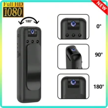 1pc 1080P HD Mini Smart Camera, Portable Video Recorder With Night Vision, 180° Rotatable Lens, Rechargeable Battery, Motion Detection, Suitable For Security Monitoring, Sports, Driving, Meetings, Classrooms, Law Enforcement, And Outdoor Travel - Black - View 5