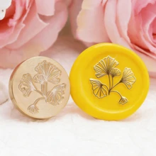 BAOFALI 1 đầu con dấu sáp họa tiết hoa (không kèm cán) - Con dấu sáp hình lá - Con dấu sáp hình cây cỏ - Con dấu sáp hoa dại cho thiệp mời đám cưới - Con dấu sáp đóng gói quà tặng - Một cỡ - Xem 16