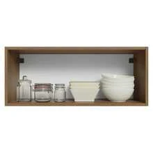 Gabinete Superior de Cocina Madesa Vik 80cm 1 Puerta MV - Marrón y Verde - Ver 4