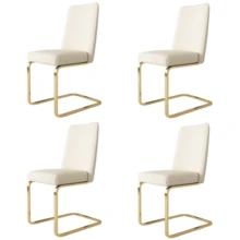 Dining Chairs - Beige + Velvet-1 - View 7