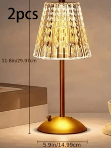 LED Vintage Artistic Crystal Lamp, Metal Table Lamp For Bedroom, Bedside High-End Night Light, Decorative Atmospheric Lamp, American Style Luxury Bar Desk Lamp With Touch Sensor, Rechargeable Lithium Battery Nightlight, Adjustable Bedroom Lighting, Plain Space Theme Bedside Lamp, Battery Powered (No Plug) - Gold - Multicolor - View 14