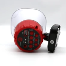 BOSSNEY Trompeta bocina para perifoneo publidifusion,Amplificador magnético para coche de 35 W de alta potencia con Bluetooth/USB/bucle de grabación. Sistema de megafonía para vehículos de emergencia y promoción de vendedores ambulantes. - Rojo y blanco - Ver 8