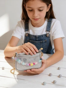 Kids New Butterfly Crossbody Bag, Girls Small Bag Crossbody, Holiday Gift, Fashion Princess Coin Purse, Cute Bag, Gold/Silver Small Bag - Multicolor - View 6