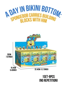 A Day In Bikini Bottom Pendant Blind Box Building Block Assembly Toy Accented With Transparent Acrylic Pendant Case With Strap Mini Figure Elements Net Scoop Sea Star Painting Easel Bubble Blower Mop Bucket Money Bag Guitar Microphone Decorations, Compact Size Portable Design, Crafted For Comfortable Touch Vivid Colors Exuding Childlike Fun And Cute Charm, Perfect For Collection Display Desk Decor Bikini Bottom Theme Party Decoration, Ideal For Fans Collectors Building Block Enthusiasts Kids Teens Adults, Lovely Gift For Friends Lover - Multicolor - View 15