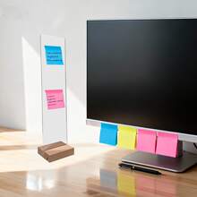 1 bảng ghi nhớ bằng acrylic có thể tháo rời kèm giá đỡ, kẹp giữ giấy ghi chú cho bàn làm việc, phụ kiện văn phòng, bảng bần, bảng ghim, bảng tầm nhìn - 1 bộ - Xem 6
