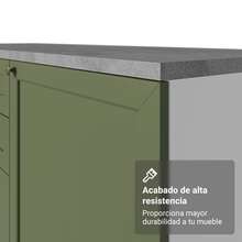 Alacena Armario Despensero Madesa Vik 60cm 3 Puertas BV 2 - Blanco y Verde - Ver 9