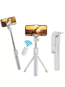1pc Extendable Selfie Stick With Phone Holder, Tripod Stand With Wireless Remote, 360° Rotation, Compatible With IPhone, Android Smartphones, Suitable For Summer Vacation, Travel, Outdoor Activities, Live Streaming, Stable Video Recording, Travel Vlogging Gear - Multicolor - View 7
