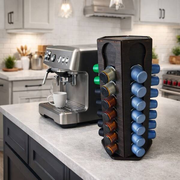 Suporte Organizador Cápsulas Café Nes Giratório Para 48 Cápsulas