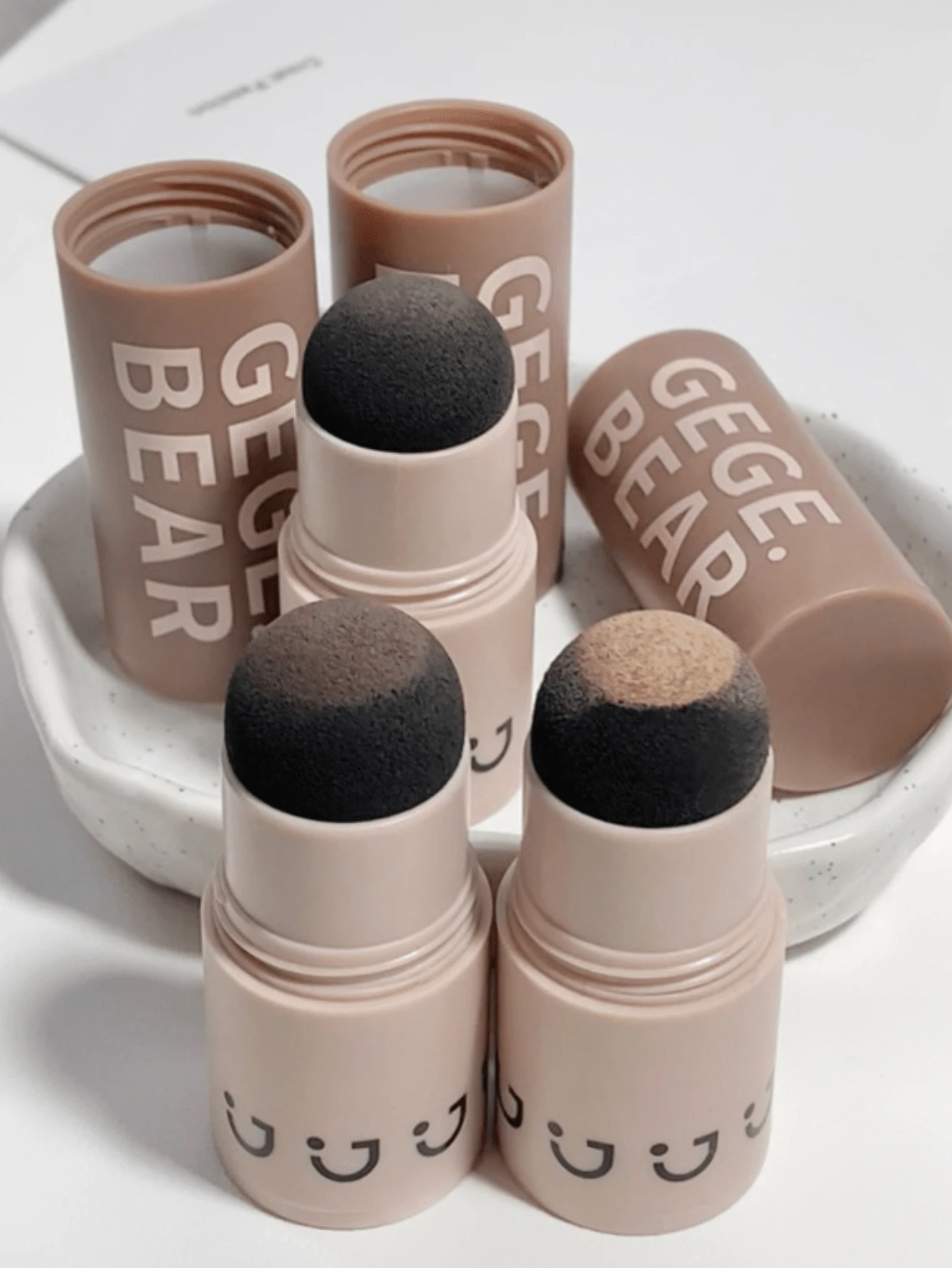 3PCS/SET Hairline Sticks Waterproof And Sweatproof Filling Hairline Contouring Powder, Hair Shading Powder, Touch-Up For Thinning And Gray Hair, Instant Concealer, Multi-Contour Concealer Powder - 彩色 - 查看 1