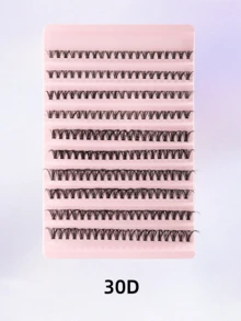 D-Curl Fluffy False Eyelashes, Soft & Dense, Create Natural Look, Eyelash Clusters, Individual False Lashes - D - View 7