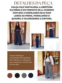 GUECO BRAND Women's Plus Size High Waist Tailored Pants Shape The Butt Comfortable Elegant Versatile - Màu xanh hải quân - Xem 2