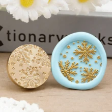 BAOFALI 1 đầu con dấu sáp họa tiết hoa (không kèm cán) - Con dấu sáp hình lá - Con dấu sáp hình cây cỏ - Con dấu sáp hoa dại cho thiệp mời đám cưới - Con dấu sáp đóng gói quà tặng - Một cỡ - Xem 26