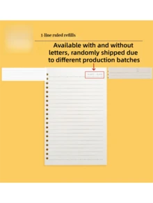 A4/B5/A5 Notebook Refill Inserts (60 Sheets, 120 Pages), 30 Holes/26 Holes/20 Holes, Lined And Grid Ruled, Suitable For Loose Leaf Binder Notebooks - Beige - View 10