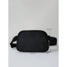 Sports Waist Pack/Crossbody Bag, Suitable For Running, Hiking, Cycling, Fitness And Other Sports, Fashion Casual Minimalist, Unisex, Suitable For Students. Mini Waist Pack With Adjustable Shoulder Strap, Unisex, One Shoulder Crossbody Bag, Suitable For Outdoor Sports, Running, Travel, Black, College Style Waist Pack, Suitable For The First Day Of School. - 黑色 - 查看 6