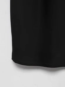 Seelio Summer New Women's Fashion Satin Texture Elegant Halter Neck Top Black - Black - View 9