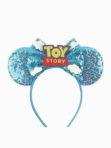 1pc Cartoon Cute Glitter Ear Headband, Bow Decor Princess Costume Accessory, Shiny Party Essential, Theme Park Travel Hair Accessory, Suitable For Student Gatherings, Masquerade, Role Play, Theme Park Trips, Ideal Gift For Couples, Princess Cosplay, Birthday Celebration, Christmas Party (Random Color And Style) - Random Styles - View 9