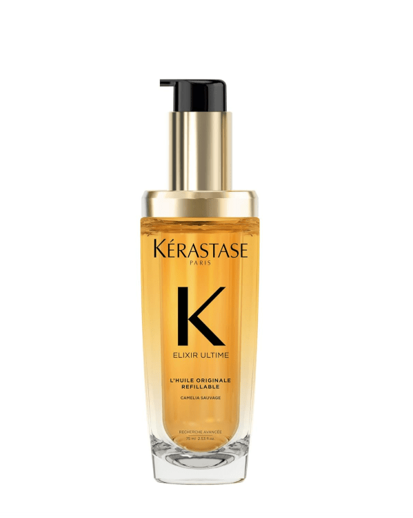 Kérastase Elixir Ultime Refillable Hydrating Hair Oil Kerastase Hair Treatment 2.53oz/75ml Intensive-Nourishment Long-Lasting-Moisture Damage-Repair Non-Greasy Shine-Smooth Refillable-Packaging Girlfriend Wife Mother Friend Birthday Graduation Party Travel Camping Outdoors School Campus Trip Festivals Anniversary Winter Christmas Special Occasions, Party Relaxed Style Office Looks Effortless Elegance