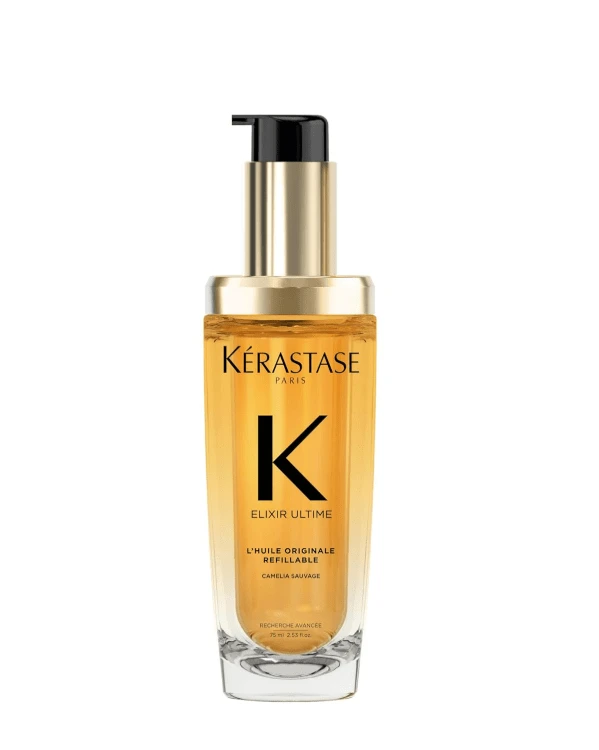 Kérastase Elixir Ultime Refillable Hydrating Hair Oil Kerastase Hair Treatment 2.53oz/75ml Intensive-Nourishment Long-Lasting-Moisture Damage-Repair Non-Greasy Shine-Smooth Refillable-Packaging Girlfriend Wife Mother Friend Birthday Graduation Party Travel Camping Outdoors School Campus Trip Festivals Anniversary Winter Christmas Special Occasions, Party Relaxed Style Office Looks Effortless Elegance