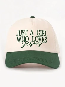 1pc Women's "Just A Girl Who Loves" Letter Embroidered Baseball Cap, Casual Street Fashion Hat For Spring, Autumn, Travel, Beach - Multicolor - View 17