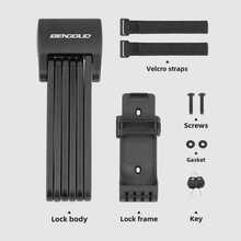 Folding Lock Bicycle Lock Combination Lock With Holder 2 Keys Motorcycles - A - View 6