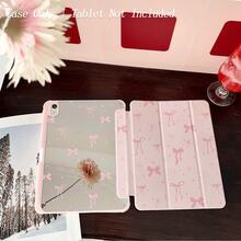 1个粉色蝴蝶结星星图案平板保护套 - 闪亮简约甜美风格，三折支架防震保护套，带笔槽，适用于iPad、iPad Air 13(M3 2025)、iPad Air 11(M3 2025)、iPad 11(A16 2025)，支持自动唤醒/睡眠功能 - 彩色 - 查看 6