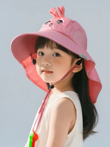 儿童轻便透气遮阳帽，女童防紫外线沙滩帽，男童夏季遮阳帽，幼儿渔夫帽 - 1PC - 查看 1