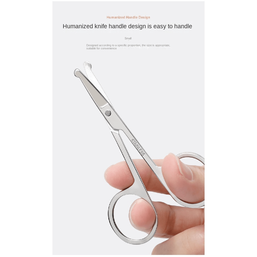 4pcs Stainless Steel Slanted Eyebrow Tweezers, Ingrown Hair Remover, Eyebrow Scissors, Nose Hair Trimmer, Small Scissors - Multicolor - View 7