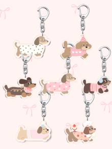 1 Móc khóa hình chó Dachshund dễ thương, thích hợp để đeo hàng ngày hoặc làm quà tặng ngày lễ, kiểu dáng INS. Móc khóa hình chó Dachshund, thích hợp làm đồ dùng học tập, quà tặng giáo viên hoặc phụ kiện cho giáo viên nhân dịp năm học mới. - Nhiều màu - Xem 11