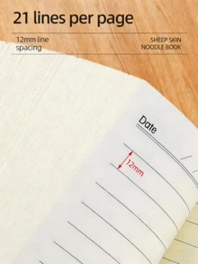 A5 Ultra-Thick Notebook With 360 Pages, Premium Eye-Friendly Paper, Soft Cover, Water-Resistant, Personalized, English Text, Includes Sticky Notes - Ideal For School And Office Use - C-xanh - Xem 5