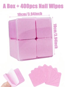 1080/400/200 miếng bông tẩy sơn móng tay chuyên nghiệp không mùi, không xơ, khăn lau gel UV, dụng cụ làm sạch trước và sau khi làm móng (Màu hồng) - hồng - Xem 12
