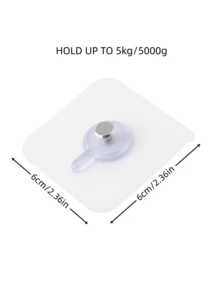 30Pcs Heavy Duty Adhesive Wall Hooks, 13Lb Max Damage-Free Nail-Free Hangers, Removable Self-Adhesive Thumb Hooks For Pictures Towels Keys Home Kitchen Bathroom - One Size Fits All - View 5