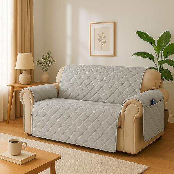 Mr Dias Capa Protetora Para Sofá Varios Tamanhos Matelada Com Porta Objetos Ao Lado Face Unica