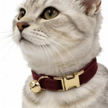 Adjustable Cat Collar With Bell And Quick Release Buckle. Soft And Durable, Available In Multiple Sizes. Safely Identify Your Pet. Fashionable Pet Accessory. High-Quality Metal Hardware. Suitable For Small, Medium And Large Dogs. Zinc Alloy Design For Durability. Easy To Open And Close. Premium Dog Collar. (Actual Delivery May Vary Slightly Due To Differences In Fabric, Batch, And Color.) - Multicolor - View 7