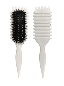 Hair brushes-EU+UK 2026 New Teal Curl Defining Hair Brush With Flexible Detangling & Grip Handle - For Wet Hair Care, Shine & Shape Boosting, Ideal For Curly Hair Women, Daily Use, Back To School & Travel Essentials - Square - View 19