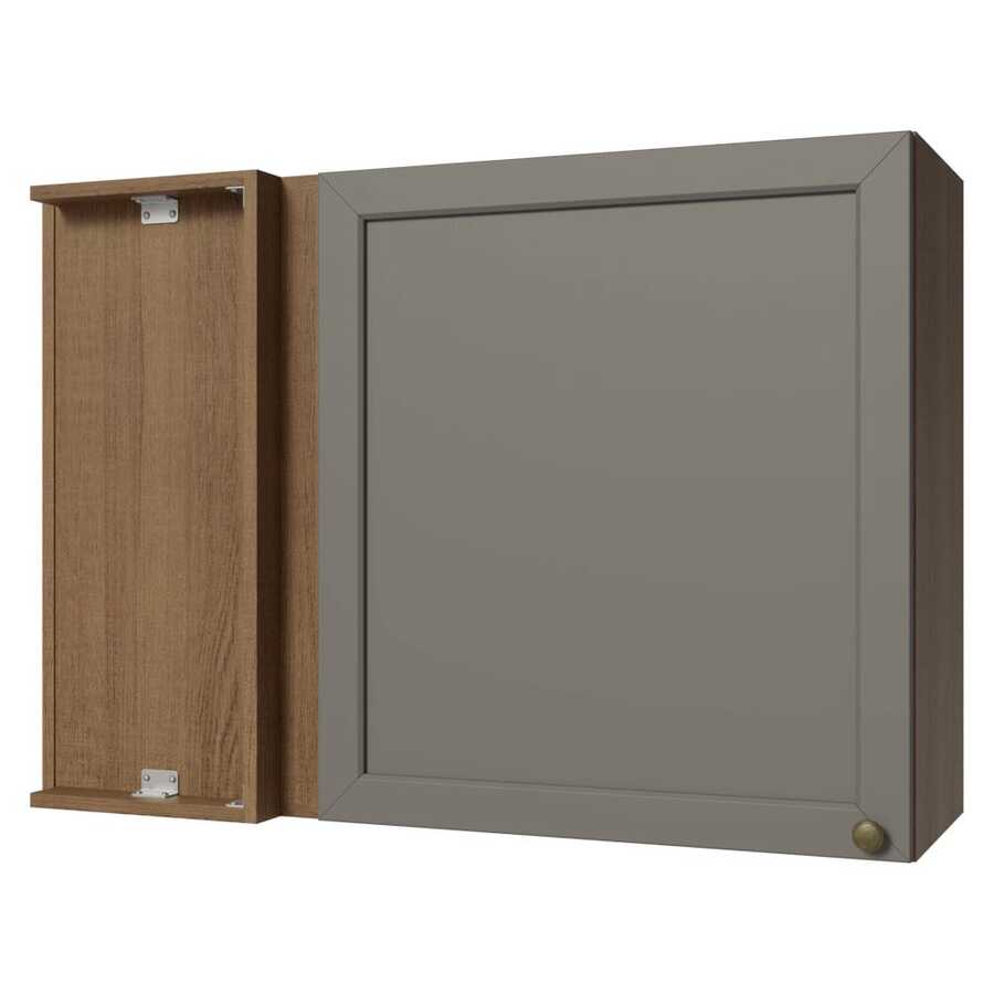 Alacena Gabinete Superior Cocina Madesa Vik 94cm MG - Marrón y Gris - Ver 1