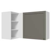 Alacena Gabinete Superior De Esquina Cocina Madesa Vik BG - Blanco y Gris - Ver 1