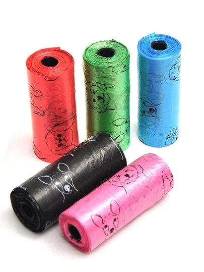 760/510/390/240/150/90/15PCS Dog Poop Bag Plastic Dog Waste Bags Disposable For Doggie Pets Poop Outdoor Walking Travel Mixed Colors(Lovely Style)