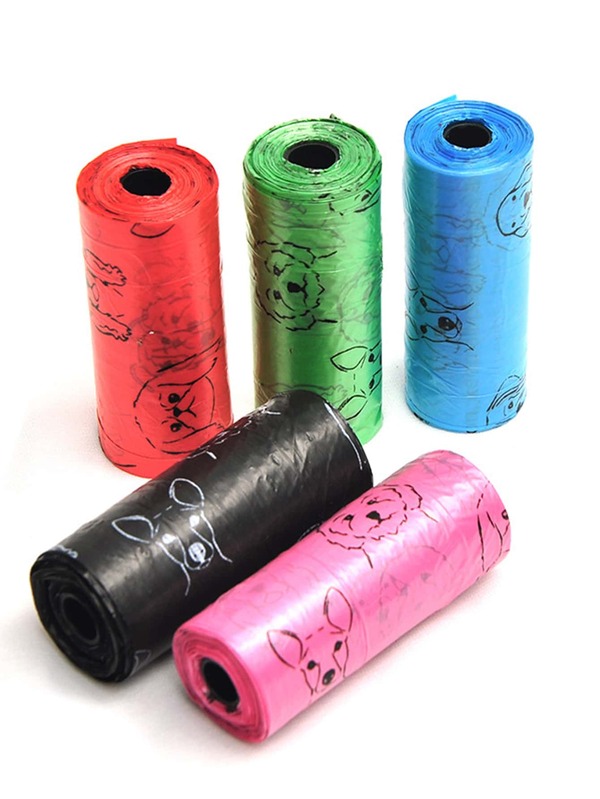 760/510/390/240/150/90/15PCS Dog Poop Bag Plastic Dog Waste Bags Disposable For Doggie Pets Poop Outdoor Walking Travel Mixed Colors(Lovely Style)