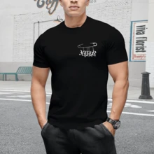 SamS And ColbyS Punk Pin Merch Short Sleeved T-Shirts For Men And Women, Pullovers, Round Neck Sportswear, Casual Wear - 黑色 - 查看 4