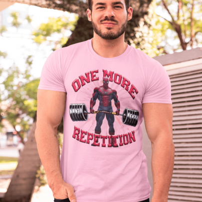 Camiseta Treino Pesado Homem Aranha Spider Academia Pesos One More Repetition Camisa Streetwear 100% Algodão 30.1 Qualidade Premium