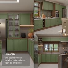 Alacena Armario Despensero Madesa Vik 60cm 3 Puertas MV 2 - Marrón y Verde - Ver 6